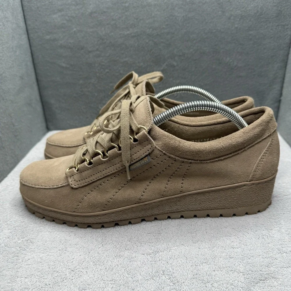 Mephisto Originals Women's 11.5 Taupe Suede Air Relax Walking Shoes Leather